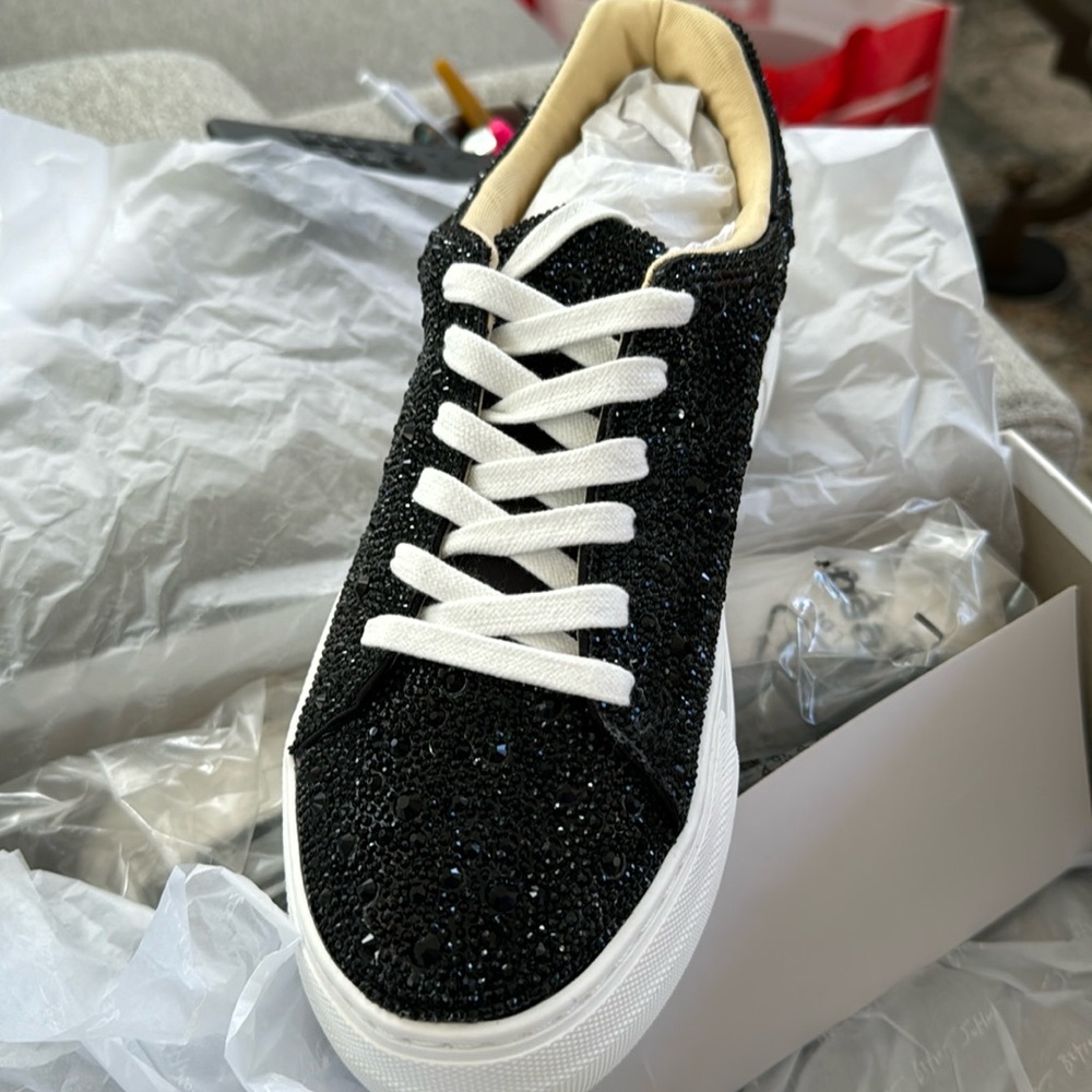Betsy Johnson platform sneakers  beaded